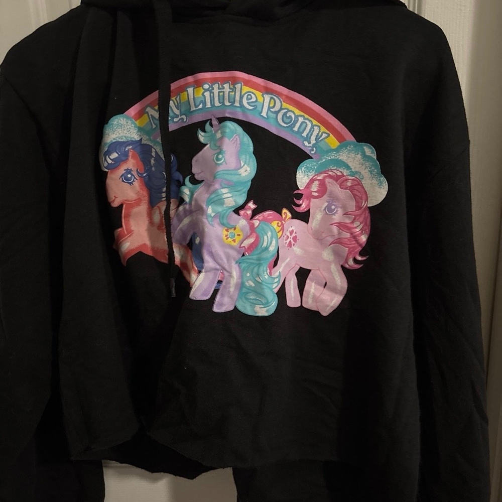 My Little Pony Black Hoodie with Colorful Ponies